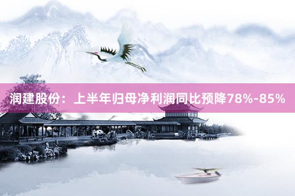 润建股份：上半年归母净利润同比预降78%-85%