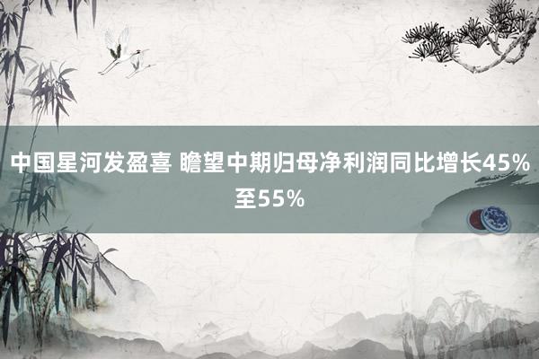 中国星河发盈喜 瞻望中期归母净利润同比增长45%至55%