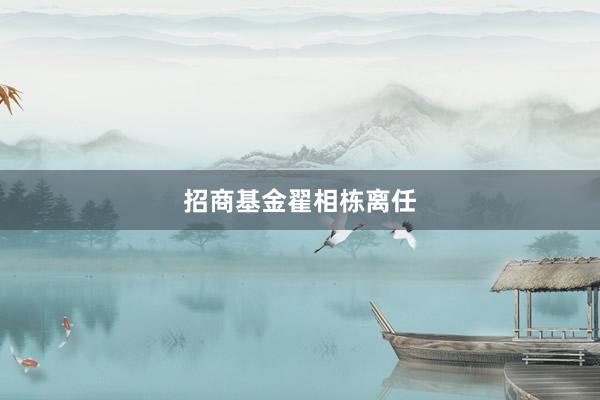 招商基金翟相栋离任