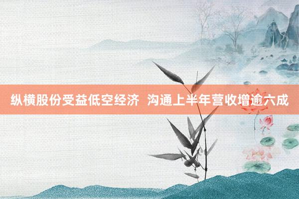 纵横股份受益低空经济  沟通上半年营收增逾六成