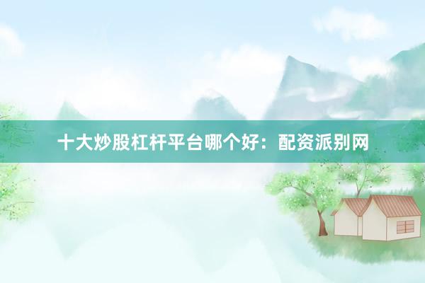 十大炒股杠杆平台哪个好：配资派别网