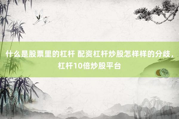 什么是股票里的杠杆 配资杠杆炒股怎样样的分歧，杠杆10倍炒股平台