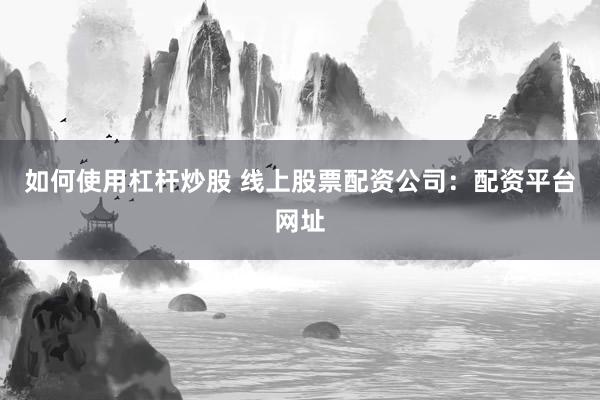 如何使用杠杆炒股 线上股票配资公司：配资平台网址