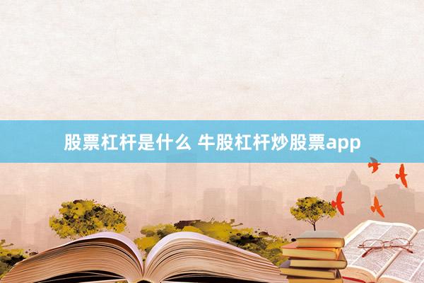股票杠杆是什么 牛股杠杆炒股票app