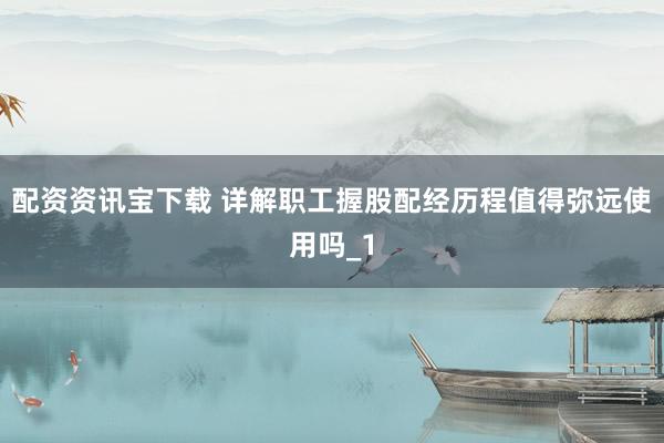 配资资讯宝下载 详解职工握股配经历程值得弥远使用吗_1